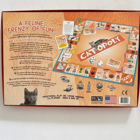 Cat-Opoly Property Trading Board Game Monopoly Style - Picture 2 of 2